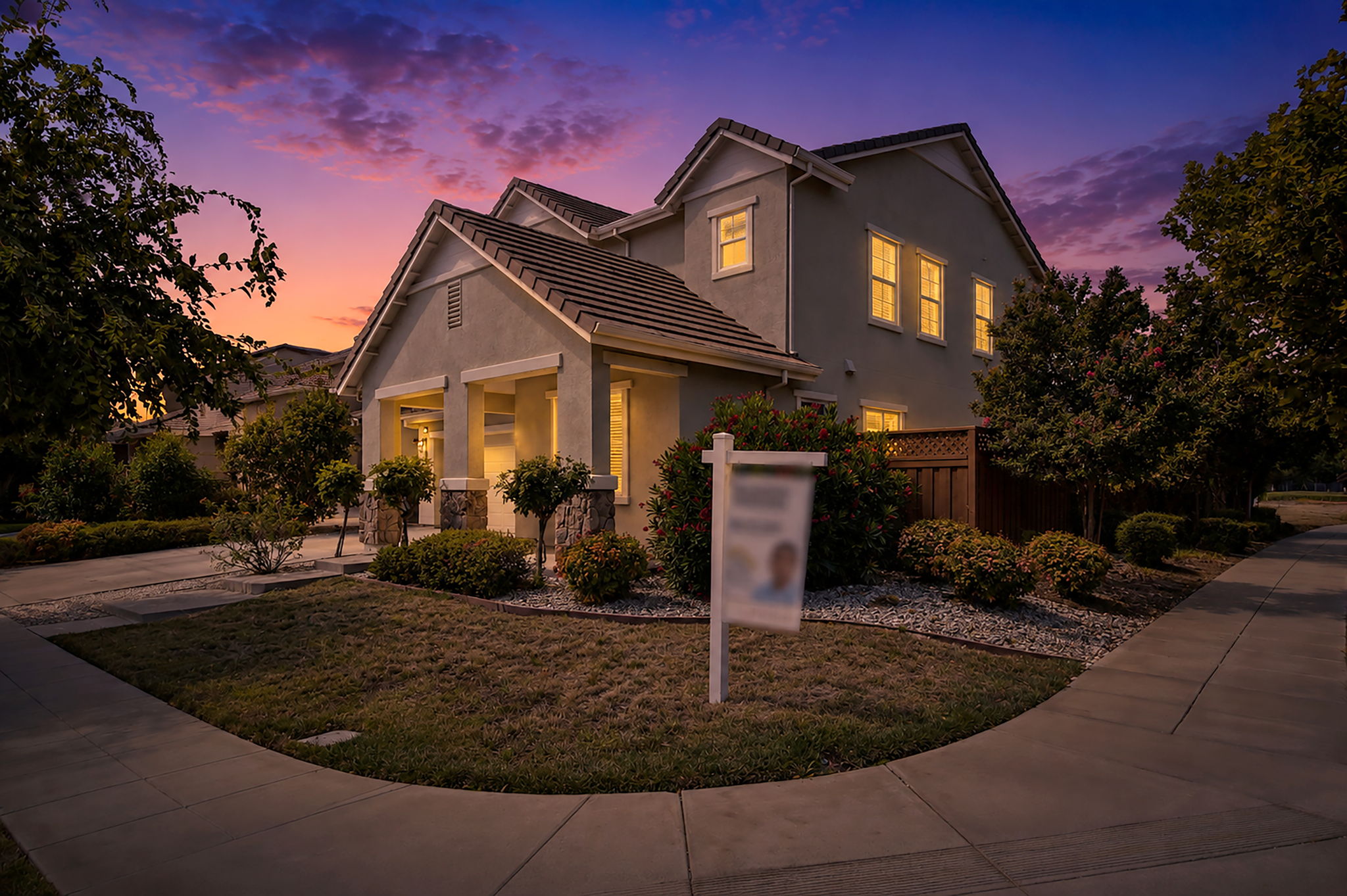 787 N Questa Court exterior at twilight